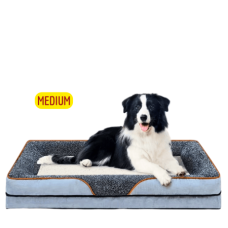 Lavish Pets Bed Plush Mattress Grey White (Medium) Lavish Pets Bed Plush Mattress Grey White (Medium)